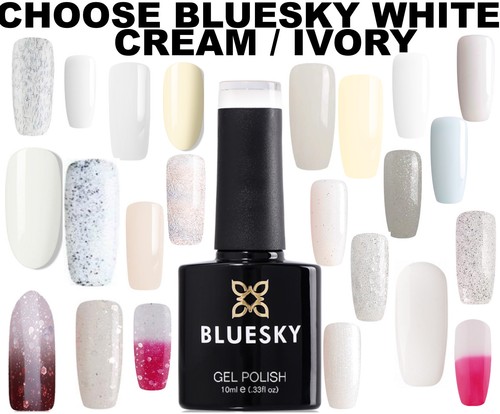 Bluesky nail gel polish white - bluesky,