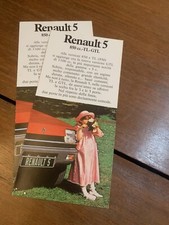 VINTAGE RENAULT 5 850 TL GTL ITALIAN 6 PAGE TECHNICAL DATA BROCHURE BROCHURE