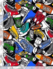 Shoes Brite Sneakers Fabric Sport Gym Shoe Cotton Timeless Treasures C5522 Yard