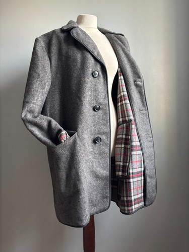 Vintage wool coat tartan - vintage,