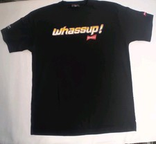 OFFICIAL BUDWEISER WHASSUP! Y2K 2000 VINTAGE BLACK medium T-SHIRT 