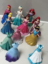 Disney Princess Magiclip Dolls & Magic Clip Glitter Dresses Bundle Figure Toy