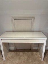 IKEA Malm Dressing Table White Glass Top
