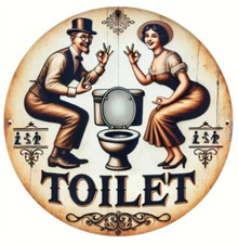 Toilet Sign for WC, Lavatory