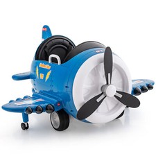 12V Battery Powered Kids Ride On Plane Car Toy Toddlers Electric Airplane