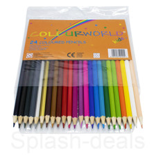 24 Large Quality Colouring Pencils - Artists Drawing Kids Adults - Handy Wallet