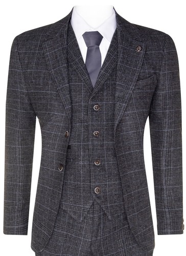 Mens grey check piece - mens,