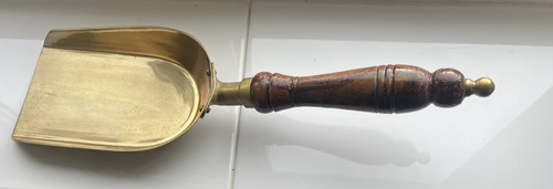 Brass coal shovel scuttle - coal,