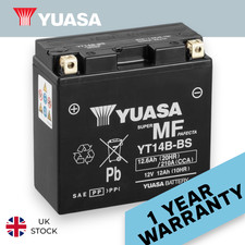 YT14B Yuasa Original AGM Sealed Motorcycle Battery Filled and charged YT14B-BS