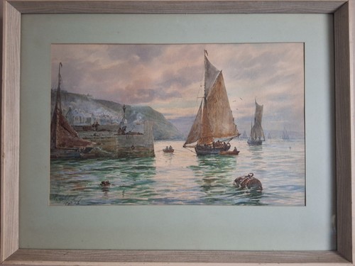 Original watercolour boats - original, "boats