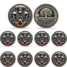 10pcs 3D Hourglass Skull