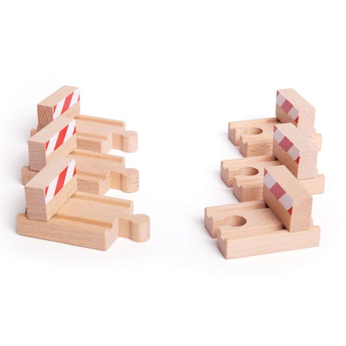 Bigjigs rail wooden buffers - bigjigs,