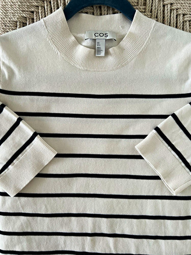 Cos ivory black striped - ivory,