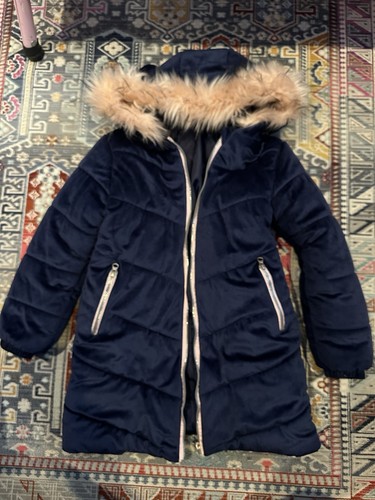 Navy blue girls winter coat - blue,
