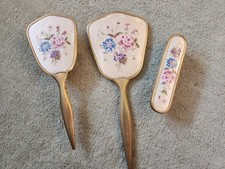 Vintage vanity set dressing table set with hand mirror and hairbrush