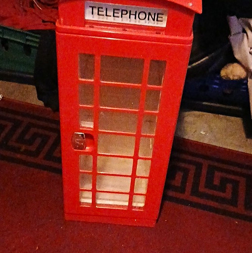 Red london telephone - telephone, booth