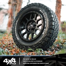 FOR VW AMAROK 5x120 TOMAHAWK KATO 17" WHEELS SATIN BLACK BUDGET AT 4X4 245/65