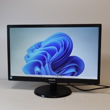Grade B+ - Philips 223V5L 22" LED Monitor– VGA & DVI – Stand & Power Lead