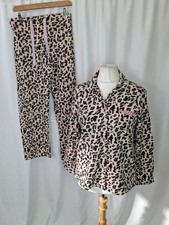 LOVE TO LOUNGE Women's Pyjama PJ Set Top Trousers Animal Print Lounge UK12 E4342