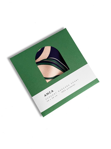 Green womens silk - silk-feel, bandana