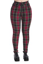 Red Tartan Check Skinny Punk
