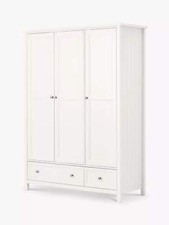 Julian Bowen Maine Triple Wardrobe with 2 Drawers Cream