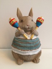 Juggler Juggling Clubs Bunny Rabbit Figure Figurine Animal Collectable Ornament