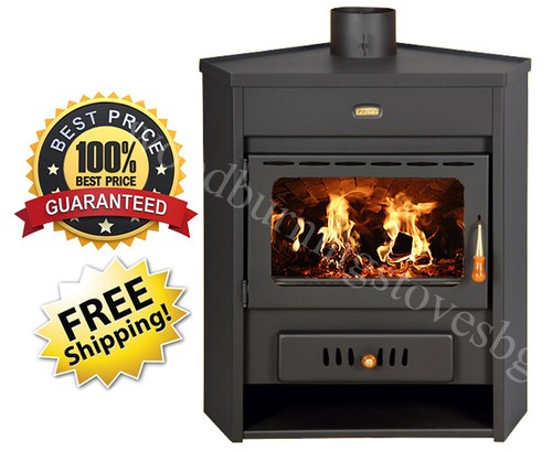 Wood burning stove back - burning,