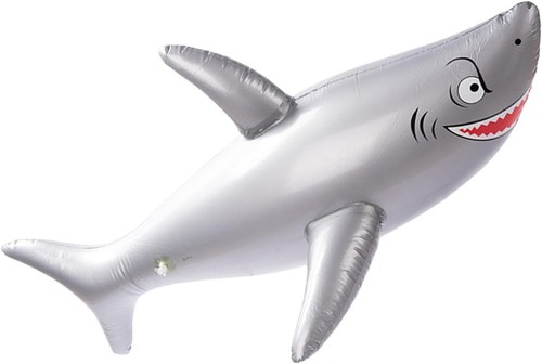 Inflatable pvc gray shark pool - pvc,