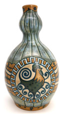 GOURD VASE, ENAMELLED