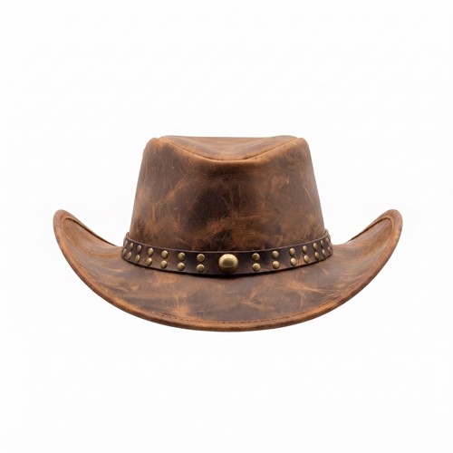 Genuine leather cowboy hat - cowboy,
