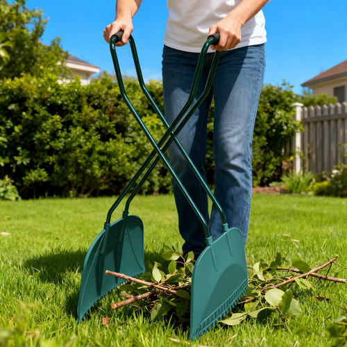 Long handled leaf - handled, collecting