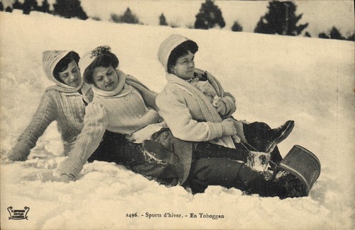 Three young women slide - women, on