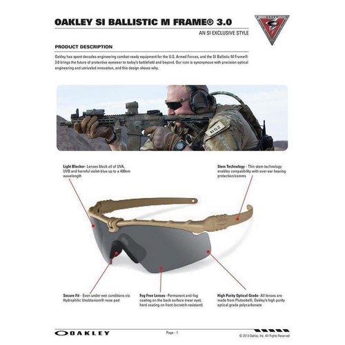 Oakley ballistic frame - ballistic, m-frame