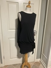 Backless Drape Black Dress