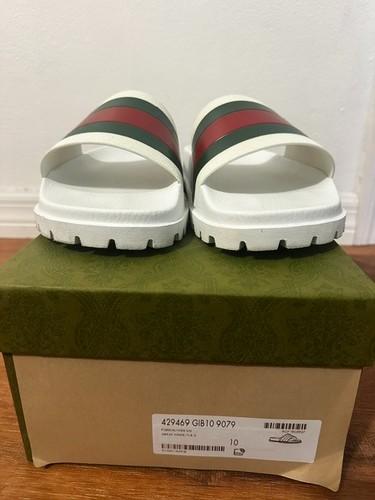Gucci men web stripe slide - gucci,