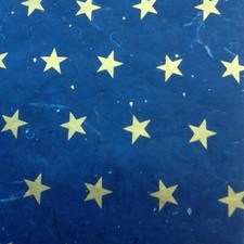 10 70x50cm SHEETS LUXURY mulberry tissue paper CHRISTMAS PACK foil printed STARS