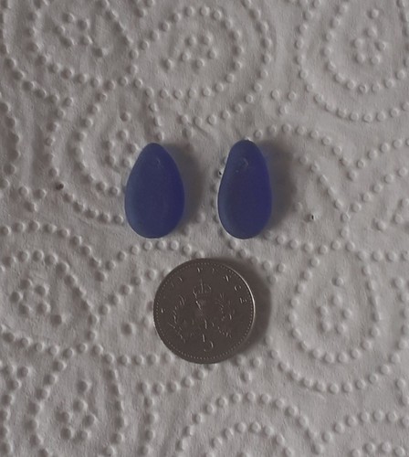 Dark blue pieces top drilled - 2,
