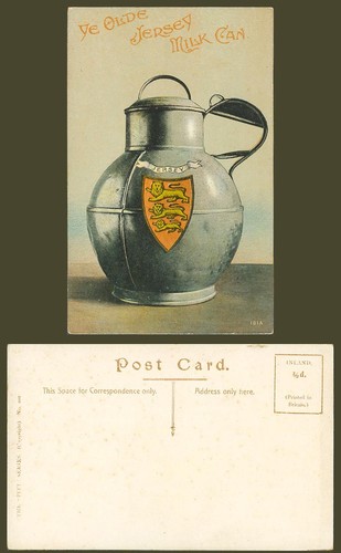 Jersey old colour postcard - colour, ye