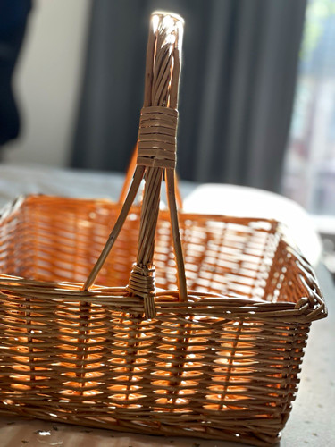 Natural brown wicker picnic - natural,