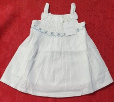 Baby Dress White Blue Designer