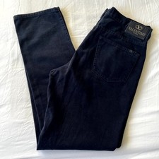 Mens Valentino Jeans W34 L34 in Navy Blue Regular Fit Vintage 34 x 34