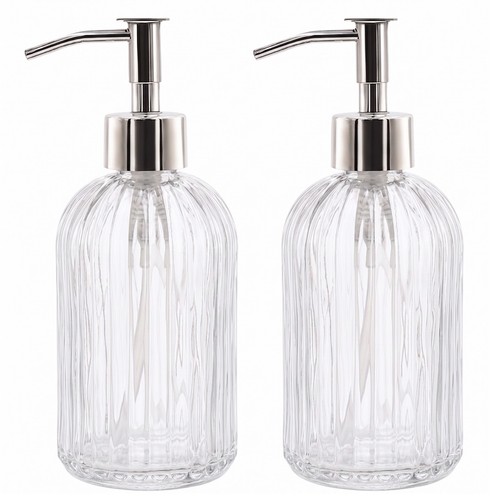 Set 14oz glass soap - soap, pump