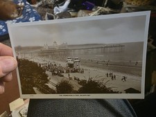PROMENADE & PIER, COLWYN BAY, BEACH PERFORMERS. VINTAGE REAL PHOTO POSTCARD