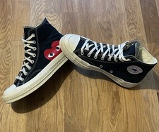 Comme des Garçons x Converse CDG Play High Top UK 8.5 Black Trainers