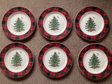 Spode christmas dinner plates - christmas,