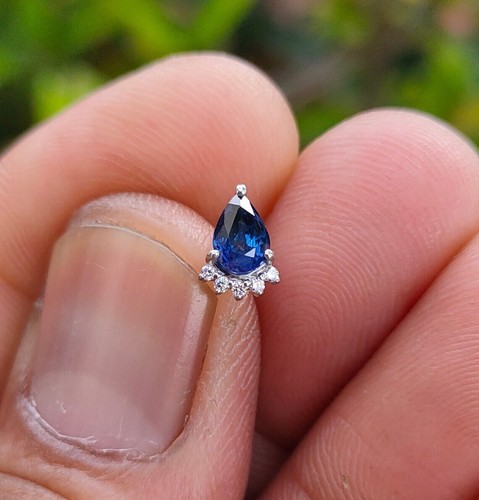Pear cut natural sapphire - cut, &