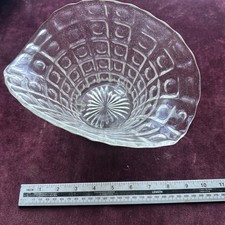 Art Deco Clear Glass Basket