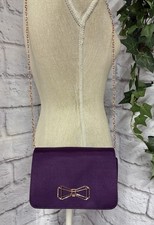 ?TED BAKER BNWOT Ladies “Megghan” Bow Small Purple Crossbody/Clutch Bag RRP £59