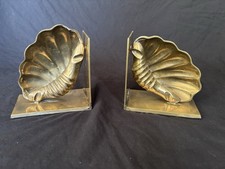 Vintage solid brass scallop - brass,